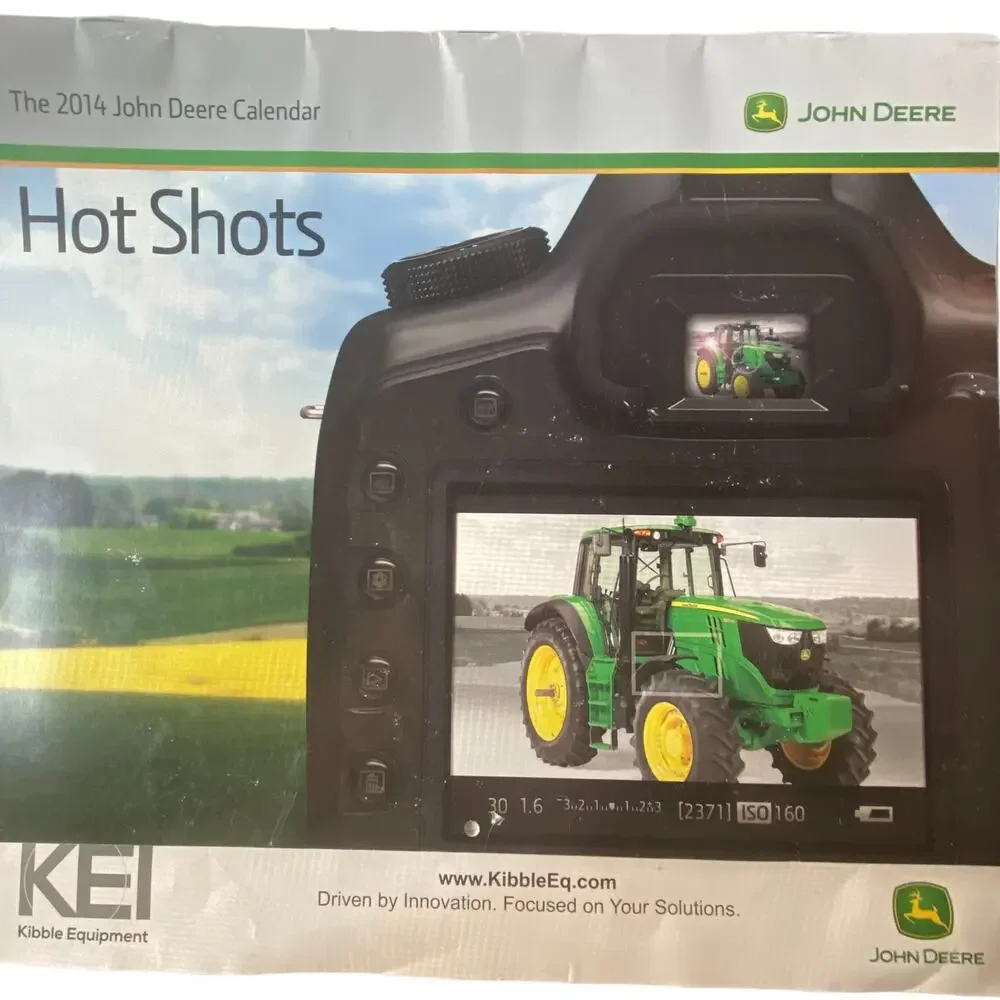 John Deere Calendar 2014 Hot Shots Kibble Equipment 12 Month Wall Hanging